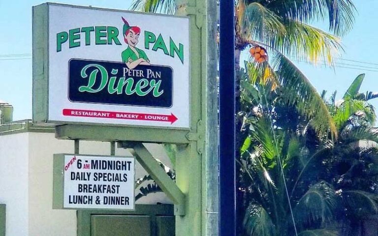 restaurant sign with daily specials at peter pan diner fort lauderdale