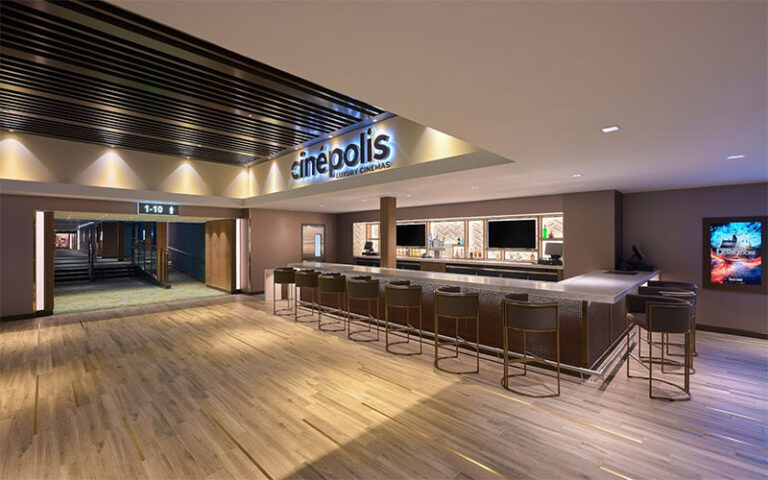 theater lobby with snack bar at cinepolis coconut grove miami
