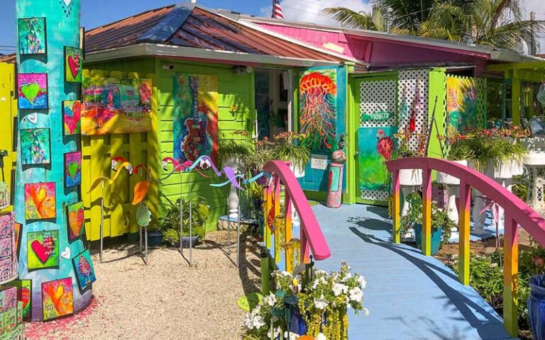 colorful vibrant art bridge and shop at matlacha art district fort myers