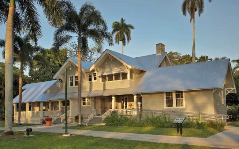 early century home with palm trees at edison and ford winter estates fort myers