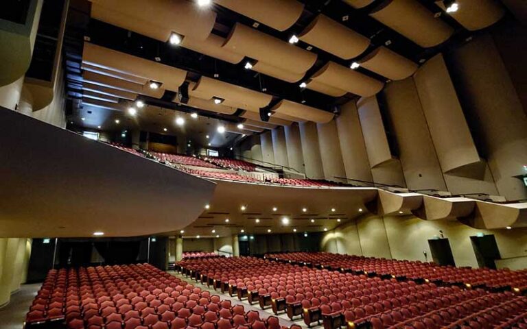 empty theater with balcony and ceiling at barbara b mann performing arts hall fort myers