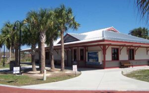 exterior of museum train depot at railroad museum of south florida fort myers