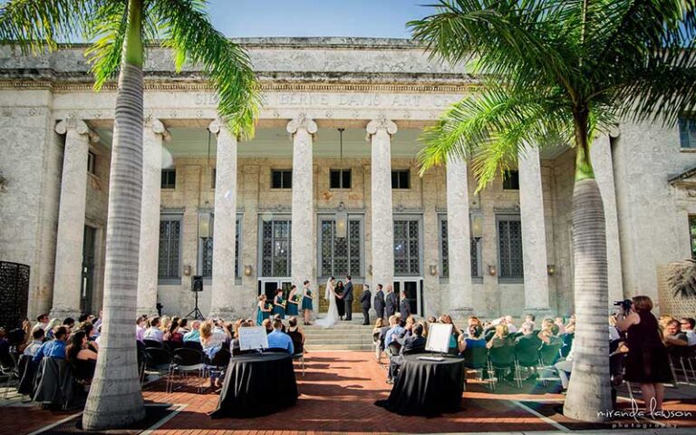 front exterior daytime wedding at sidney and berne davis art center fort myers