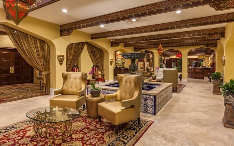 luxurious lobby with gold accents at casa monica resort spa st augustine