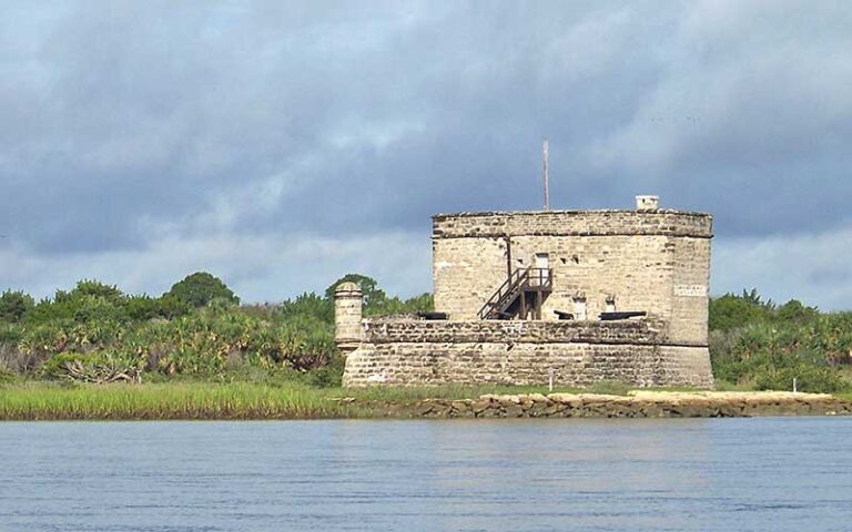 stone fort view from across inlet at fort matanzas national monument st augustine