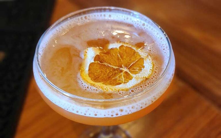 tangerine dream cocktail at prohibition kitchen st augustine