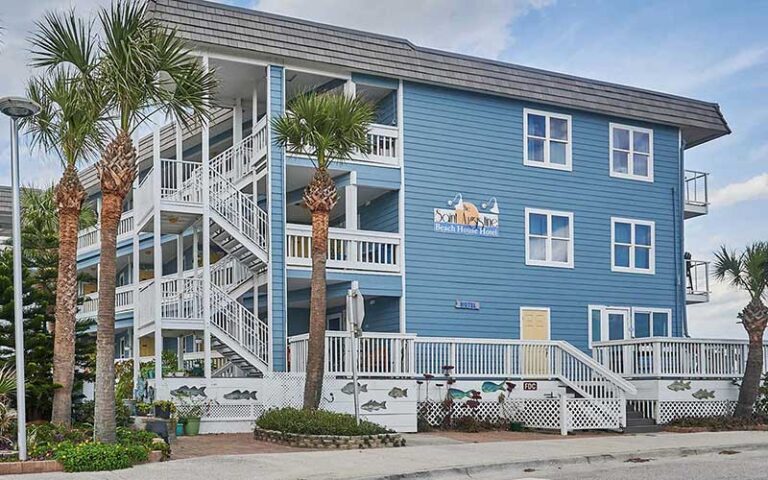 three story beach hotel exterior at st augustine beach house vilano