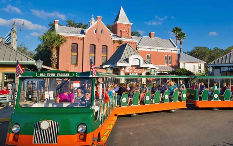 trolley tour stopped at jail building at old jail museum st augustine