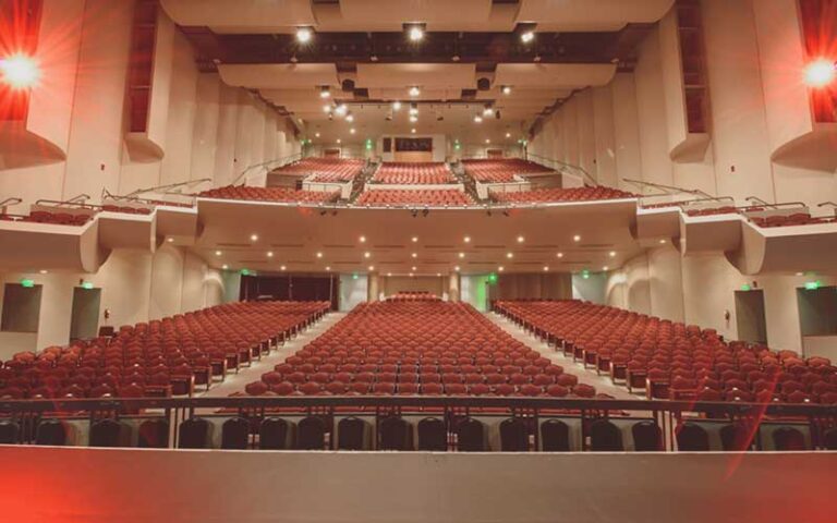 view from stage of empty theater at barbara b mann performing arts hall fort myers