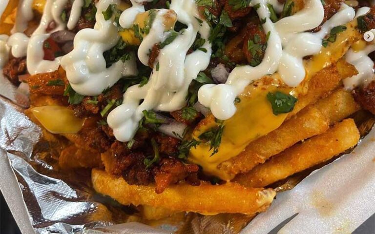 al pastor entree in foil and tray at nachos tacos tampa