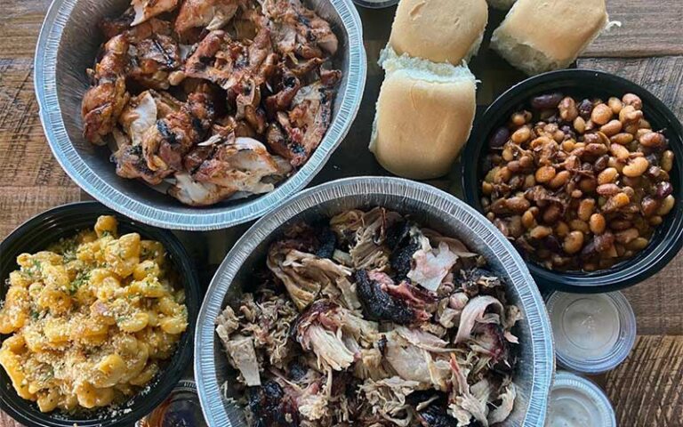 barbecue family to go dinner with sides at deviled pig tampa