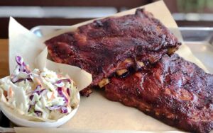 barbecue ribs and slaw at deviled pig tampa