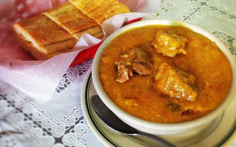 beef soup with cuban bread at west tampa sandwich shop