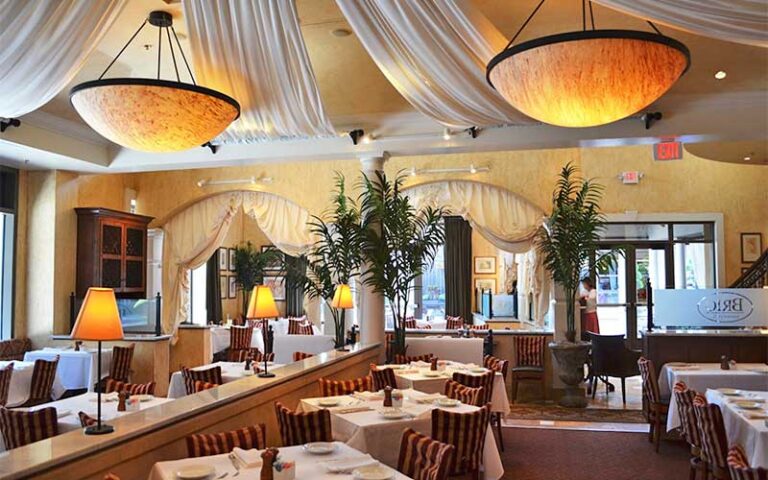 dining room area with warm accents at brio italian grille tampa