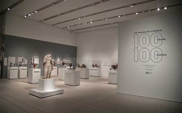 exhibit space with sculpture at tampa museum of art