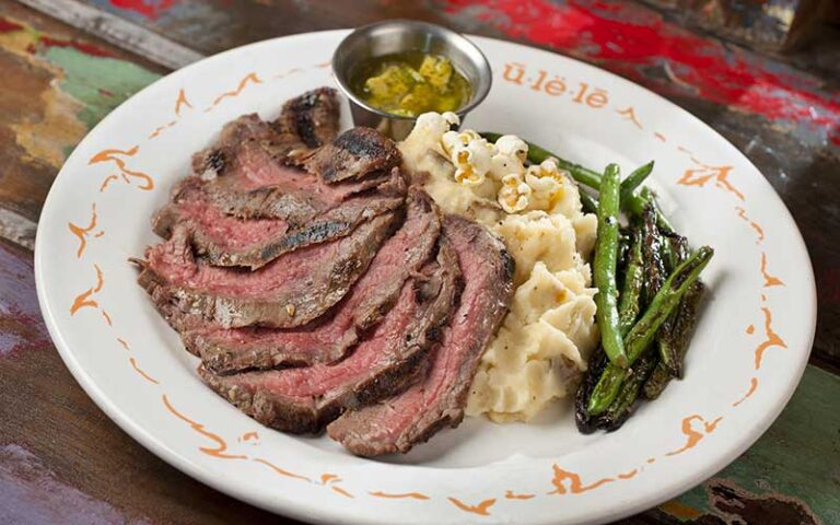 flank steak with sides at ulele tampa