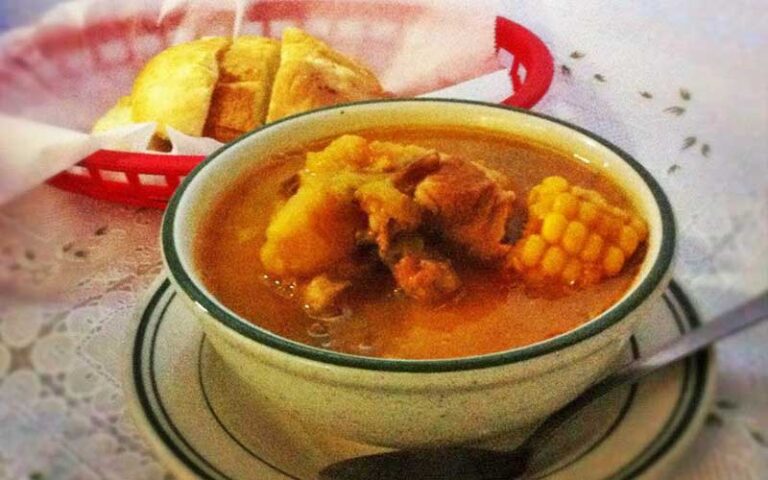 pork and corn soup at west tampa sandwich shop