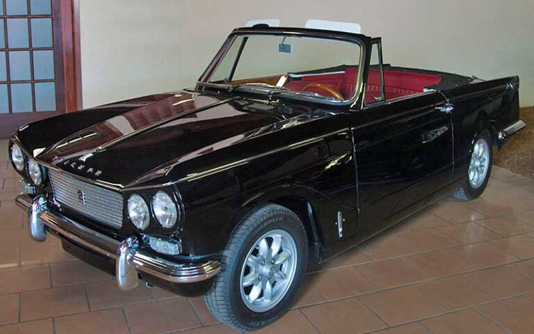 rare triumph convertible at sarasota classic car museum