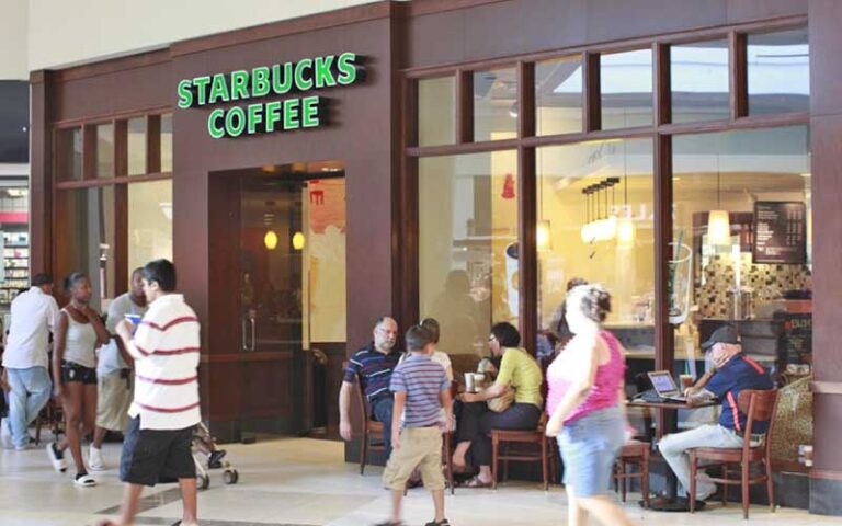 starbucks store in mall with wood facade at edison mall fort myers