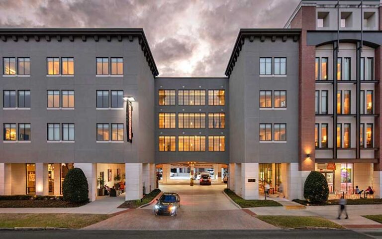 street view night exterior of hotel with entrance at epicurean hotel autograph collection tampa