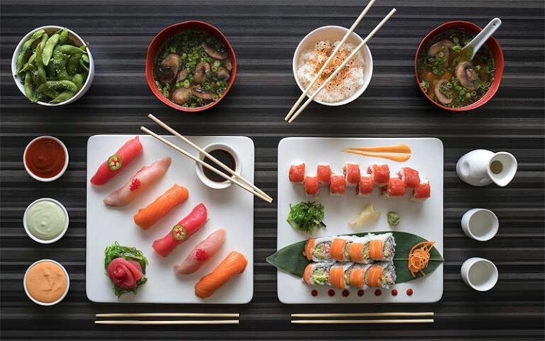 sushi platter with sides at water flour tampa