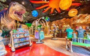 colorful store interior at t rex cafe disney springs