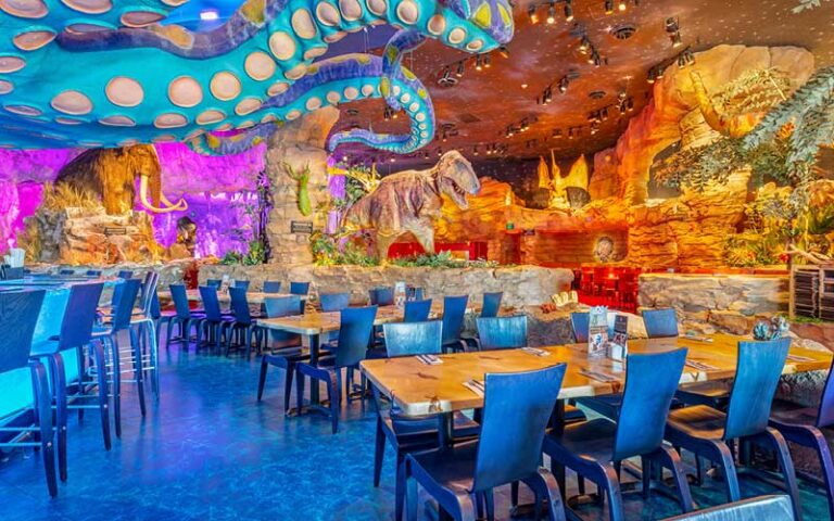 octopus themed dining room at t rex cafe disney springs