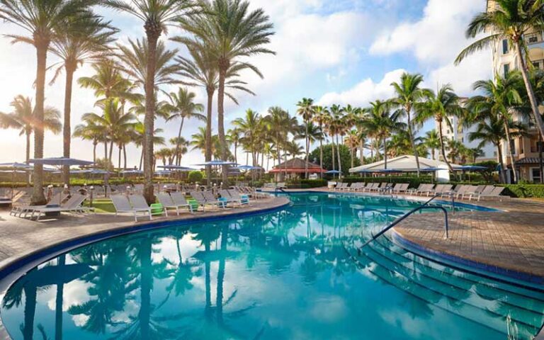 curvy pool area with lounge chairs at marriotts ocean pointe palm beach shores