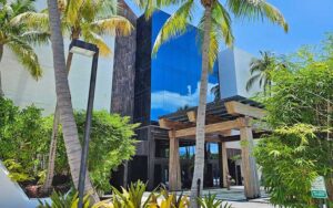 daytime exterior front entrance at tideline palm beach ocean resort spa