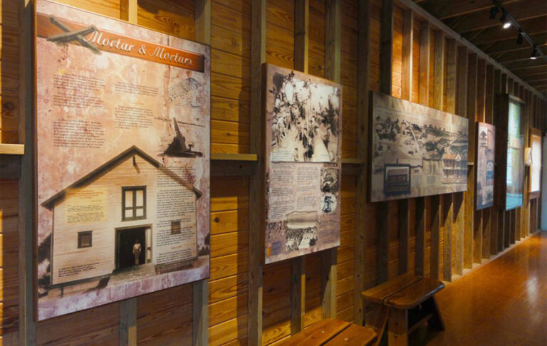 interior of fort with museum exhibits at fort de soto park st pete