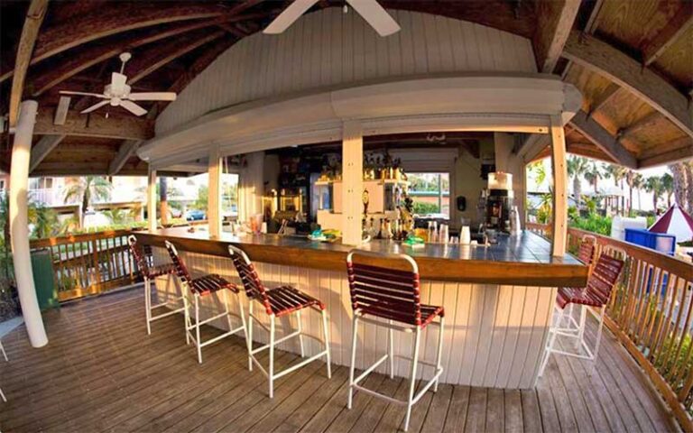 cabana bar at pool area at beach house suites st pete