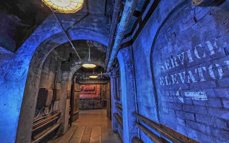 dark basement service elevator line twilight zone tower of terror at hollywood studios walt disney world resort orlando