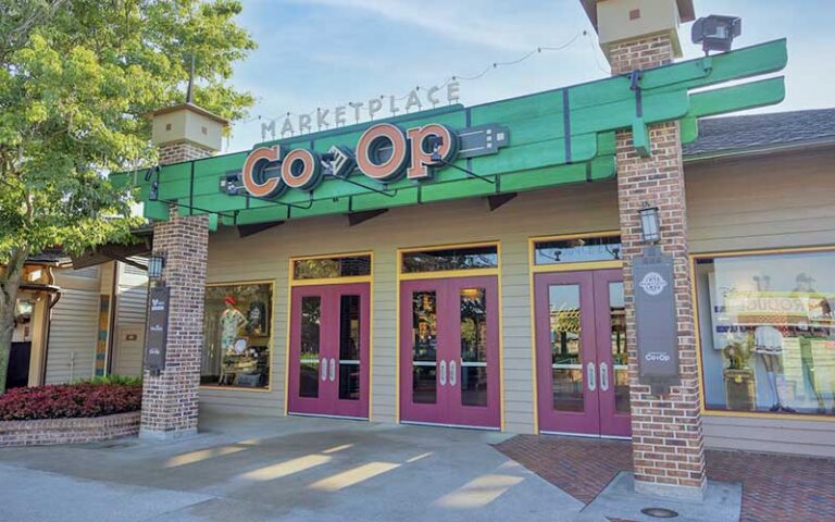 daytime exterior of store front at marketplace co op at disney springs orlando