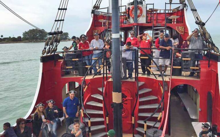 deck of galleon ship with riders at captain memos pirate cruise clearwater