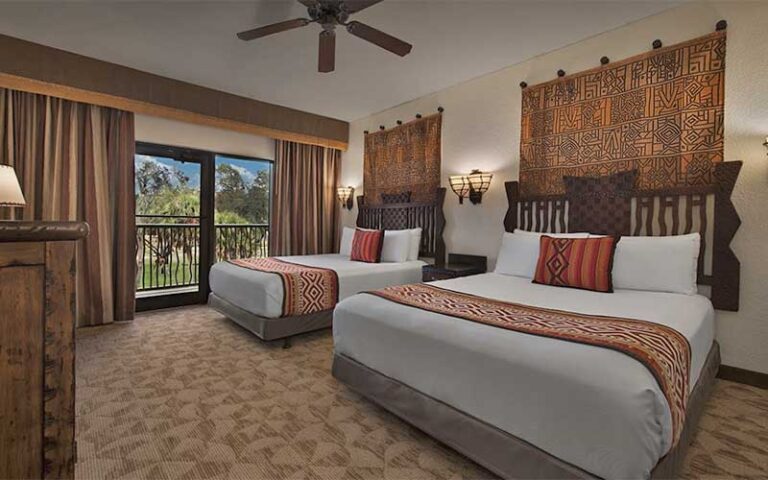 double bed suite with balcony view at disneys animal kingdom resort walt disney world orlando