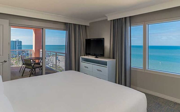 king guest bedroom with ocean view at hyatt regency clearwater beach resort and spa