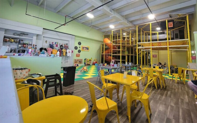 large play area with interactive zones at ready set play st augustine