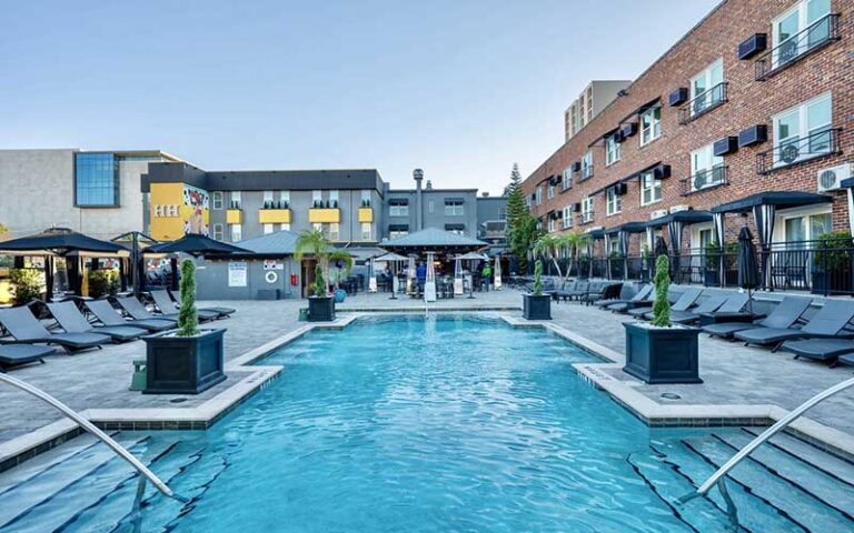 large pool in courtyard area at hollander hotel st pete