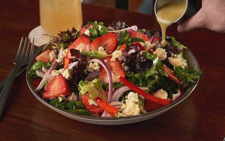 strawberry salad at the edison at disney springs orlando