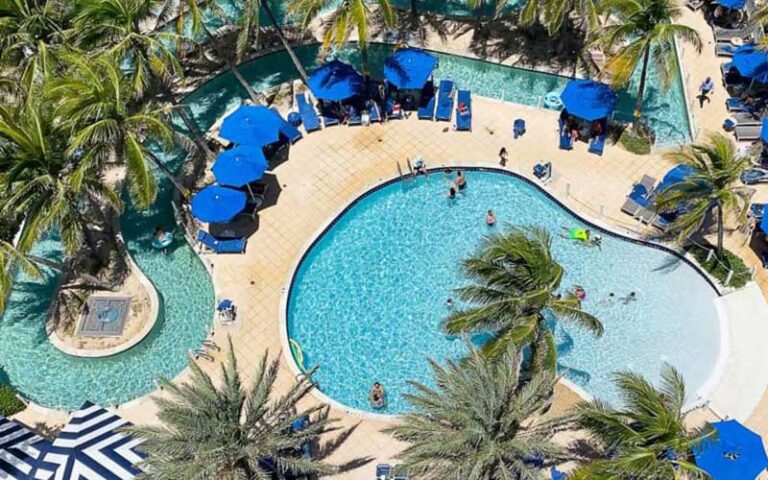 aerial view of zero entry pool at pelican grand beach resort fort lauderdale