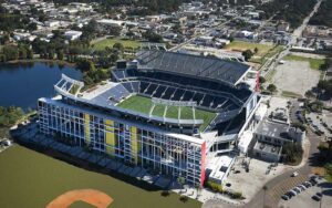 aerial view of stadium at camping world stadium orlando