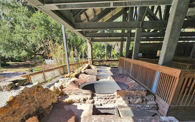cane sugar cauldrons at dunlawton sugar mill gardens port orange daytona beach
