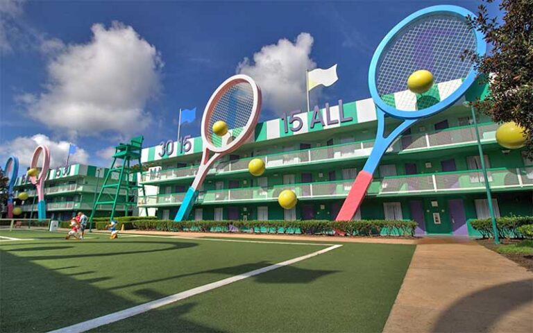 courts at tennis themed building at all star sports resort walt disney world orlando