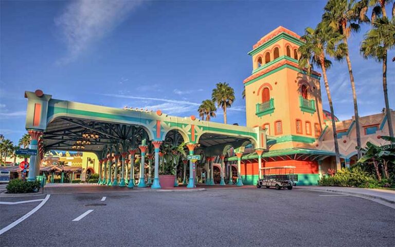 drive up entrance to hotel at coronado springs resort walt disney world orlando