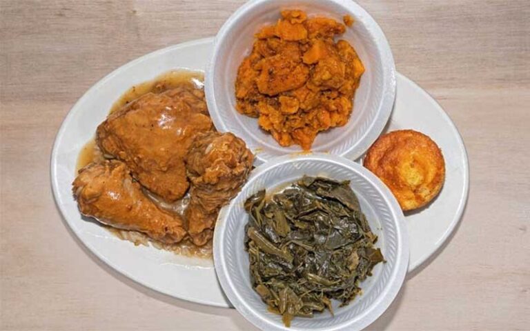 fried chicken collards platters at soul foods daytona beach