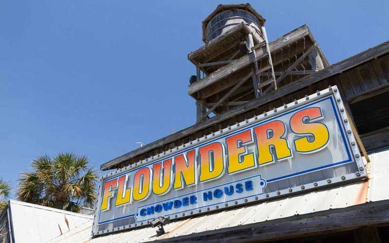 Flounder s chowder house dining at pensacola beach boardwalk