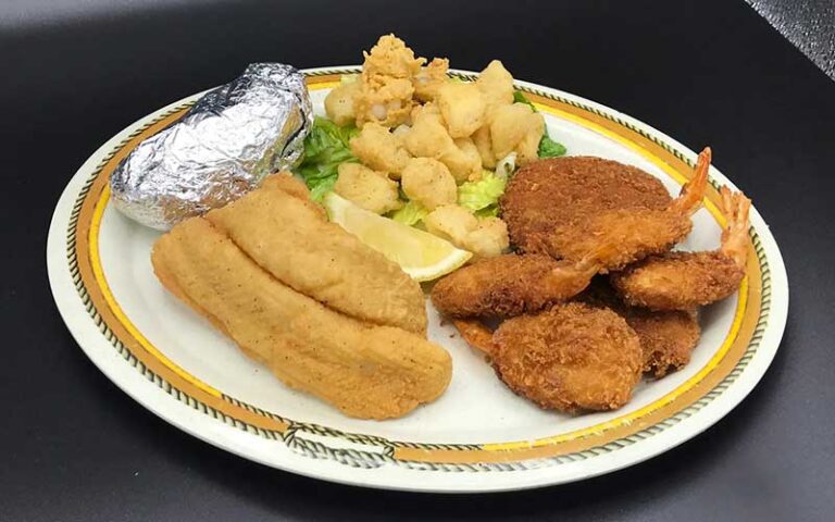seafood platter at andreas family restaurant winter haven
