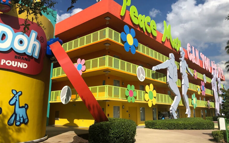 sixties building with play doh can at pop century resort walt disney world orlando