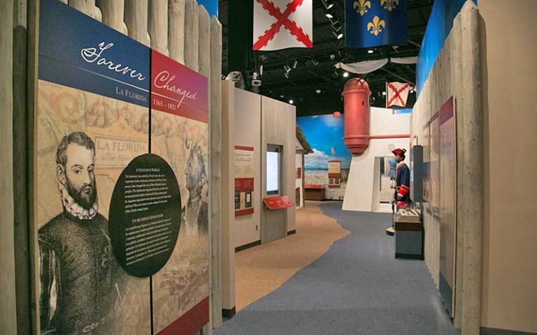 exhibit space with dioramas about spanish explorers at museum of florida history tallahassee