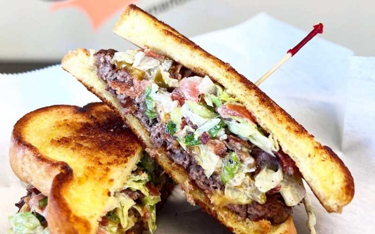 barbecue sandwich at tastys fresh burgers fernandina beach